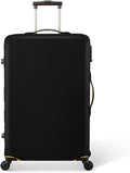 24 Inch PVC Luggage Protector Covers for TSA Approved Clear Suitcase Cover Protector Transparent Luggage Protective Cover Set (Black, Suitable for 23"-24")