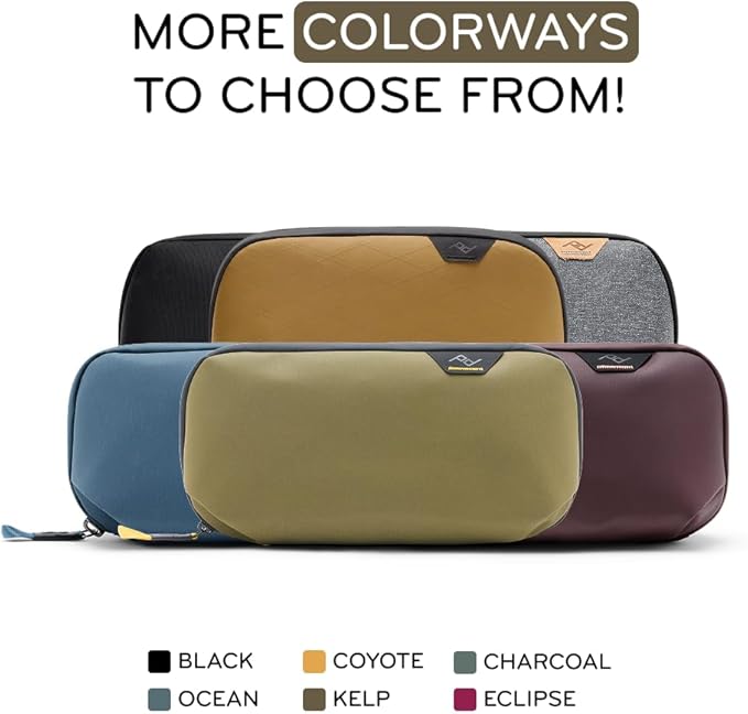 Peak Design Small Tech Pouch, Ocean, Electronics Organizer for Travel or Everyday Carry, Origami-Style Storage, Cable Pass-Through, Weatherproof Recycled Nylon, Gear Carry Bag for Men and Women