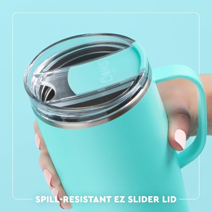 Swig Life 22oz Travel Mug, Insulated Tumbler with Handle and Lid, Travel Coffee Mug, Cup Holder Friendly, Stainless Steel 22 oz Tumbler, Reusable Insulated with Lid (Oklahoma)