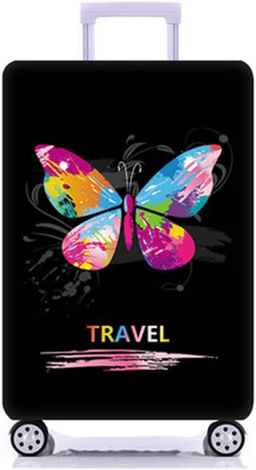 MosaiRudo Thicker Luggage Cover Elastic Suitcase Cover Protector Fits 18-32 Inch Suitcase Travel Accessories (Butterfly, S)