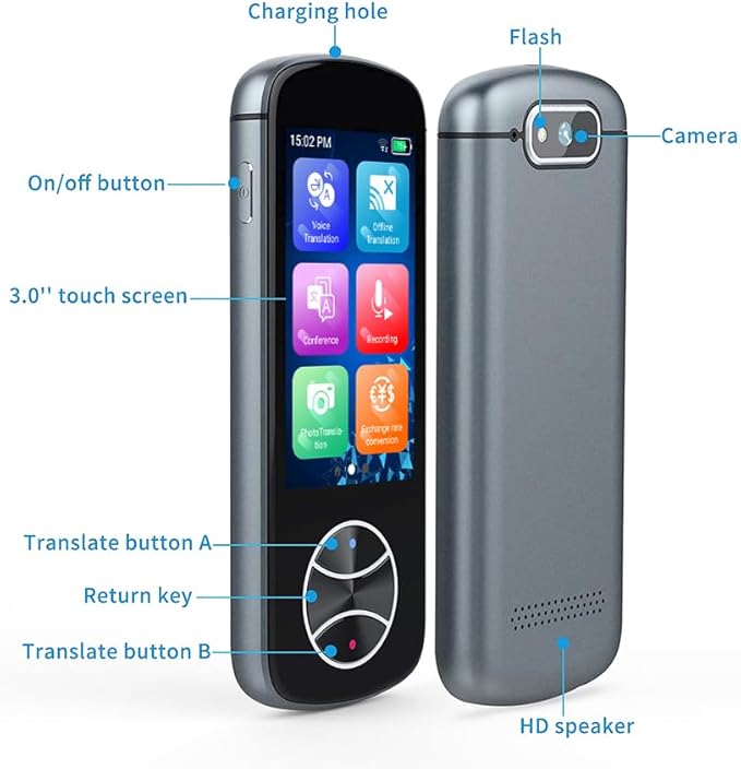 Language Translator Device No WiFi Needed, AI Translator Two Way Real Time Voice Translation with 137+ Languages, Offline/Photo Translation for Travel Business Learning