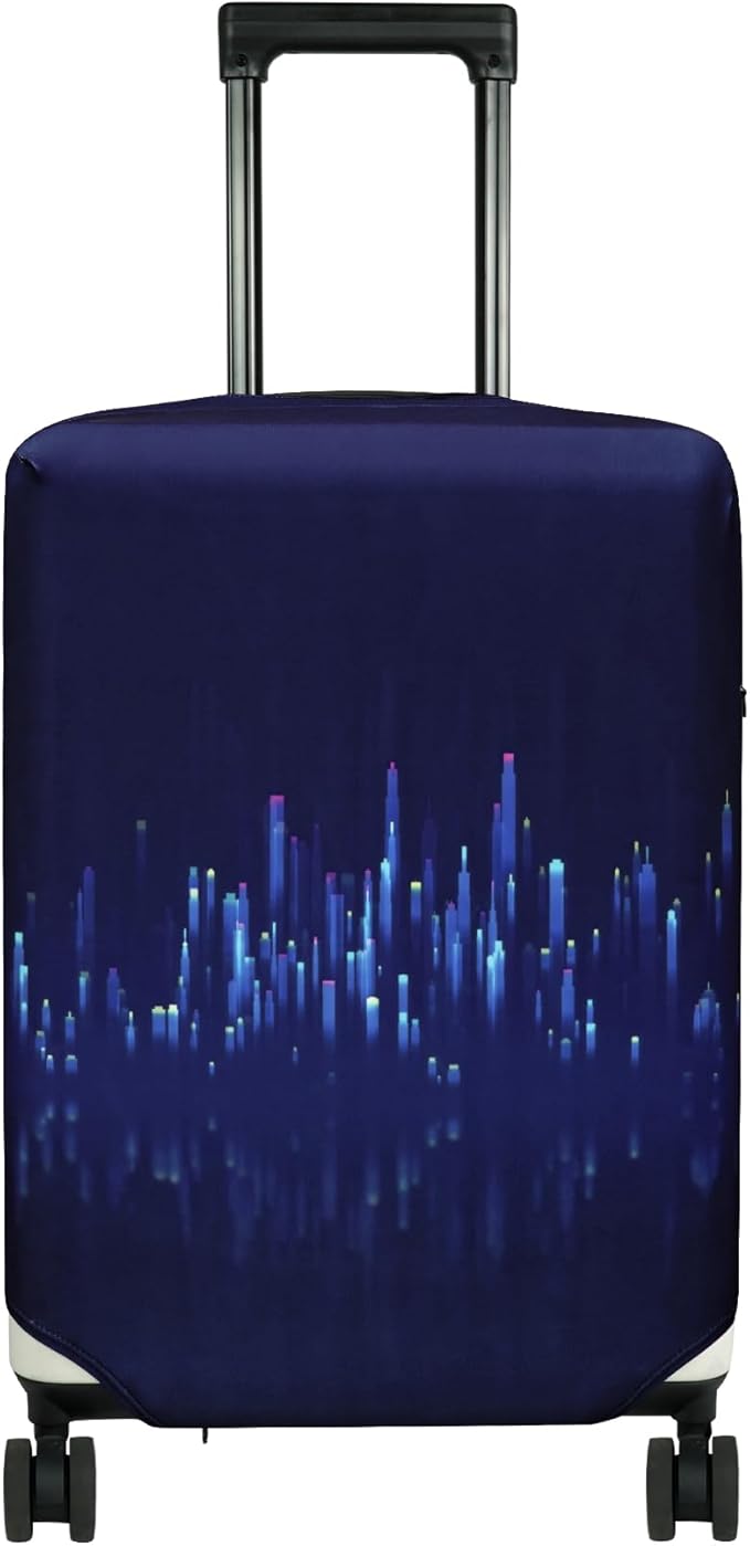 HYPER VENTURE Washable Luggage Cover - Fashion Suitcase Protector Fits 27-30 Inch Luggage (Nightscape, L)