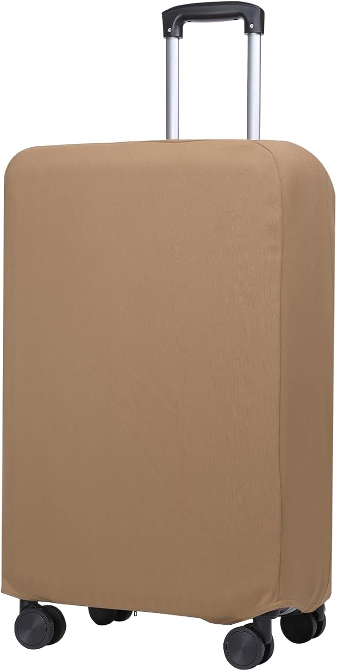 PATIKIL Luggage Cover, Suitcases Covers Elastic Carry on Cover Protector Washable Scratch-Resistant Fits 22-23 Inch Luggage for Travel Business Trips, Khaki