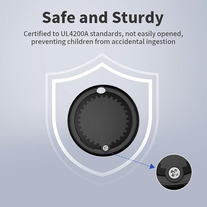 Air Tracker Tag 2 Pack, Smart Tracker Item Finders Compatible with Apple Find My, Bluetooth Smart Air Tag Key Finder Item Locator Worldwide Tracking for Pet Wallet Backpack Luggage, Black (iOS Only)