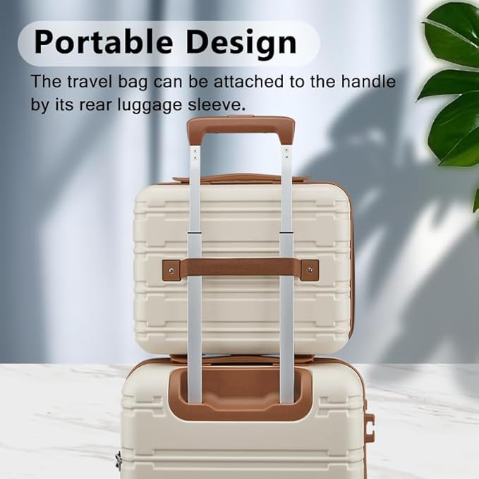 Luggage Sets, Suitcase with Spinner Wheels, PC+ABS Hardshell Travel Luggage Set with TSA Locks,Lightweight Rolling Luggage，Carry on suitcase with YKK Zippers (Black)