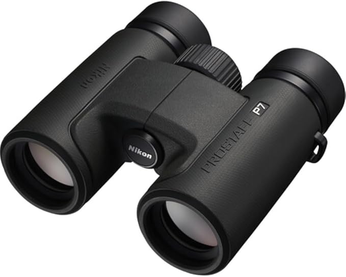 Nikon PROSTAFF P7 10x30 Binoculars Bundled with Harness Strap + Deluxe Cleaning Kit + Smartphone to Binocular Adapter + Microfiber Cleaning Cloth (5 Items)