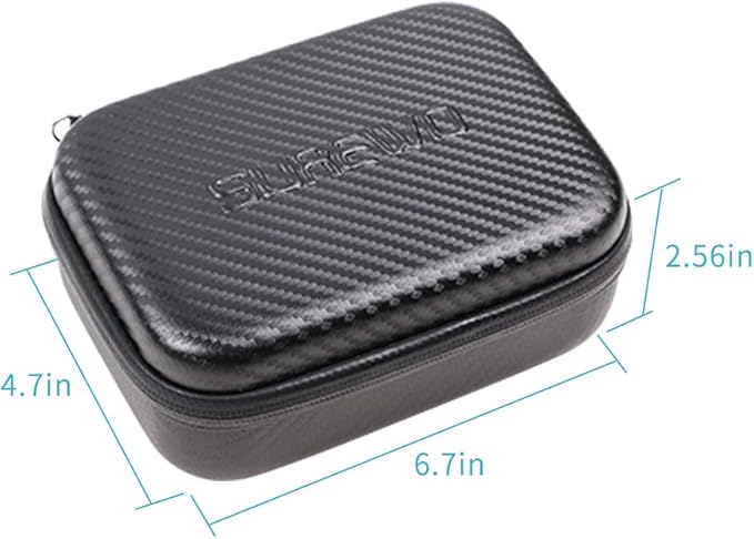 SUREWO Surface-Waterproof Carrying Case Compatible with GoPro Hero 13/12/11/10/9/8/7/(2018)/6/5 Black,DJI osmo action,AKASO/Campark/YI Action Camera and More