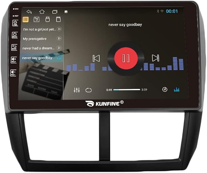 Kunfine Car Android Navigation Stereo GPS Radio Reverse Camera Display 9" IPS Touchscreen Headunit Tablet Pad Media Player for Subaru Forester 2007-2013, if Applicable Quad Core 2G+32G