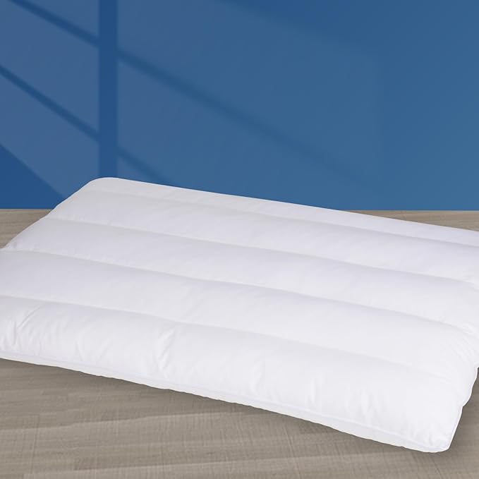 MINUPWELL Ultra Flat Pillows for Sleeping Thin, 7D High Support 2.5 inch Height Ultra Thin Pillows,Slim Bed Pillows for Stomach Sleeper,King Size -18x36 in
