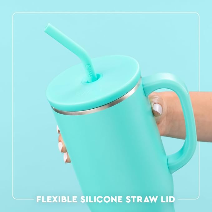 Swig Life 40oz Mega Mug, 40oz Tumbler with Handle and Straw, Extra Large Insulated Tumblers, Cup Holder Friendly Travel Mug (Washington)