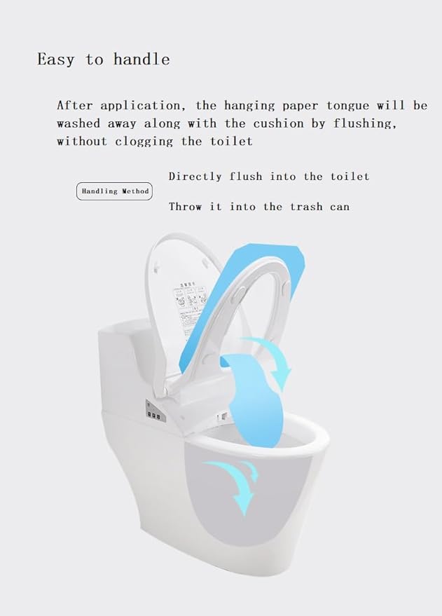 Toilet Seat Cover Paper Flushable (40 Pcs) ，Thickening, Enlarging- Flushable - 22x16.54" (Half-Fold)