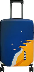 HYPER VENTURE Washable Luggage Cover - Fashion Suitcase Protector Fits 18-22 Inch Luggage (Lighthouse, S)