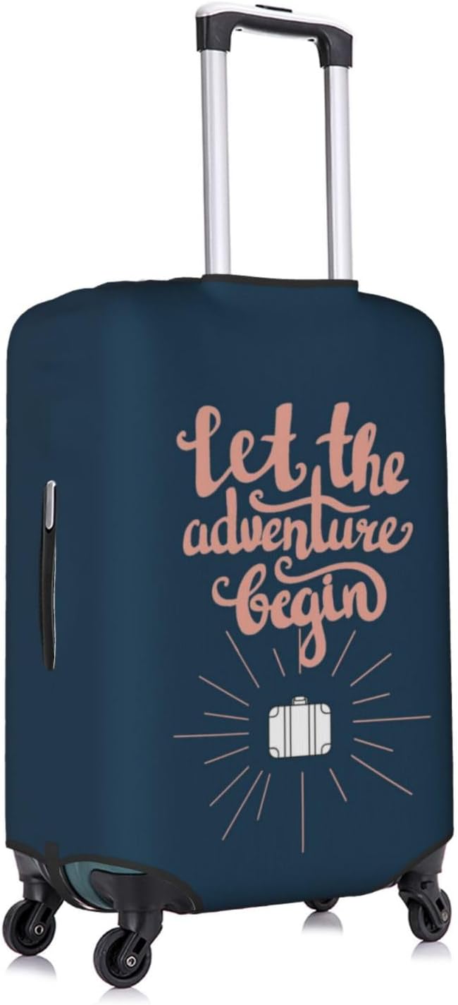 Let The Adventure Begin Luggage Cover Washable Suitcase Protector, Luggage Tag Travel Birthday Gifts For Men Women (XL 29-32 Inch Luggage)