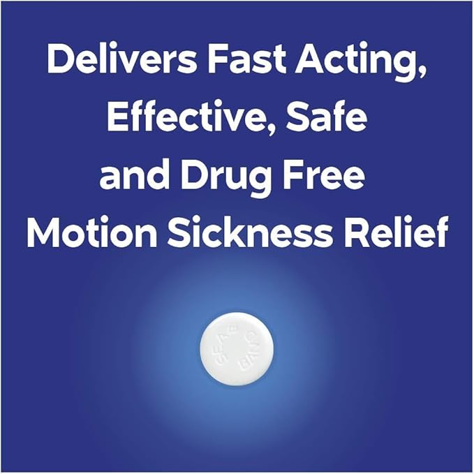 Sea-band Anti-Nausea Acupressure Wristband for Motion & Morning Sickness - 1 Pair Red