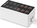 USB C Charger 12-Ports Charging Station for Multiple Devices - Wall Power Hub Strip Smart Plug Dock Block 6A 6C for iPhone Xs/XR, iPad, iPod, Laptops and Smart Phones 60W