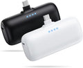 [2-Pack] Mini Portable Charger 5200mAh Power Bank, 3A PD USB C Cell Phone Portable Power, LCD Display Battery Pack Compatible with iPhone 15/15 plus/15 pro/15 pro Max/Android Phone/Samsung etc