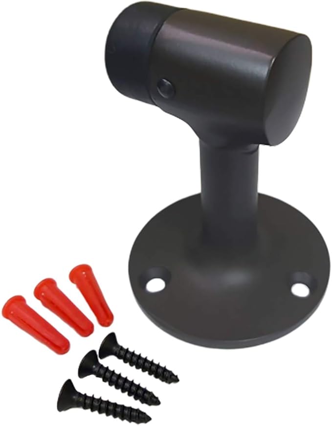QCAA Solid Brass Door Stop, 3", US10B ORB Oil Rubbed Bronze, 4 Pack, Made in Taiwan