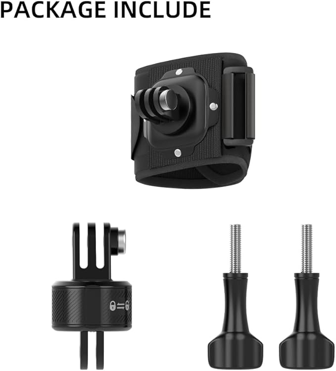 SUREWO Wrist Strap Mount with Quick Release Adapter Compatible with GoPro Hero 13/12/11/10/9/8/7//6/5 Black,DJI Osmo Action 5 pro/4/3/2,Insta 360 ONE R,AKASO/Campark and More
