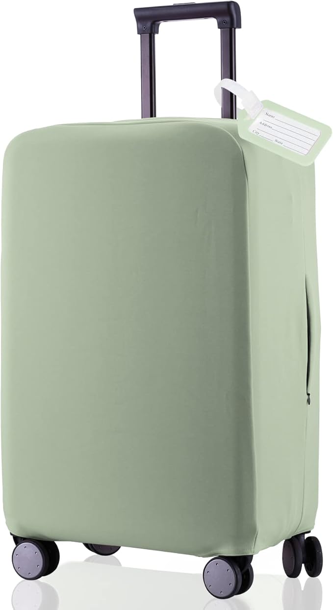 Travel Luggage Cover - Scratch-Resistant Fit 19-31 Inch Suitcase Protector (Cyan, S(19-21 inch))