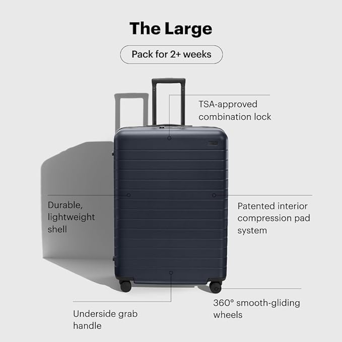 Away Large Checked Luggage, 29 Inch Hardside Suitcase with Spinner Wheels, Lightweight & Durable, TSA Lock, Sorbet Orange