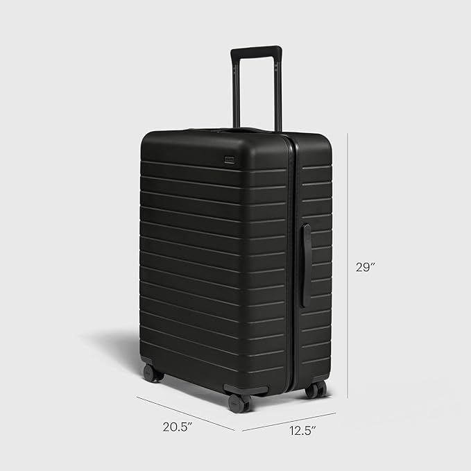 Away Large Checked Luggage, 29 Inch Hardside Suitcase with Spinner Wheels, Lightweight & Durable, TSA Lock, Tango Red