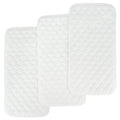 BlueSnail Quilted Thicker Waterproof Changing Pad Liners,3 Count(Snow White 13” x 27”)
