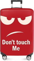 ANNA QUEEN Funny Luggage Cover, Don't Touch Me Red Face Design, Stretchable, Washable Travel Protector for 32-34 Inch Luggage
