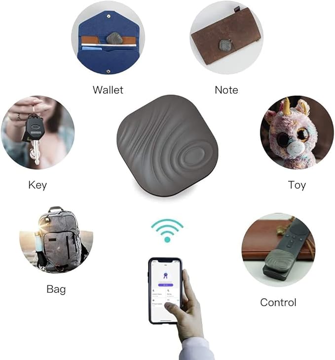 Findthing Key Finder Smart Tag 4-Pack - Bluetooth Tracker Item Locator with Key Chain - Both iOS and Android Compatible for Keys Pet Wallets Backpacks and Tablets