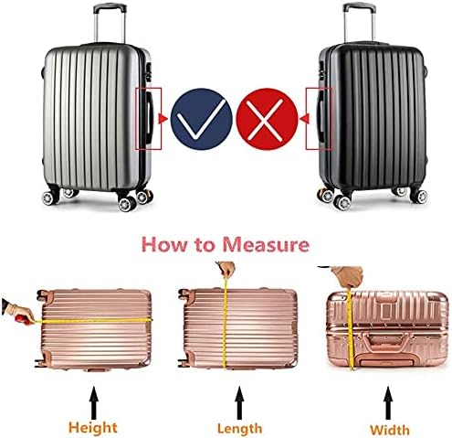 20-21 Inch PVC Luggage Protector Cover for TSA Approved Clear Suitcase Protector Transparent Luggage Protective Cover Case Suitable for 20"-21"