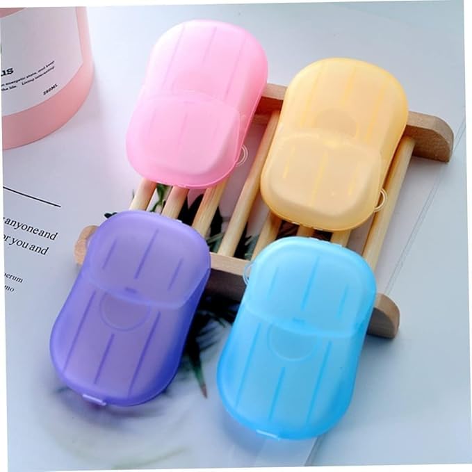 5 Boxes 500 Sheets Disposable Soap Paper Hand Cleaner Fragrance Mini Color Soap Paper for School Indoor, Outdoor, Travel, Camping Hiking Soap Shampoo Biodegradable Hand Washing Sheets for