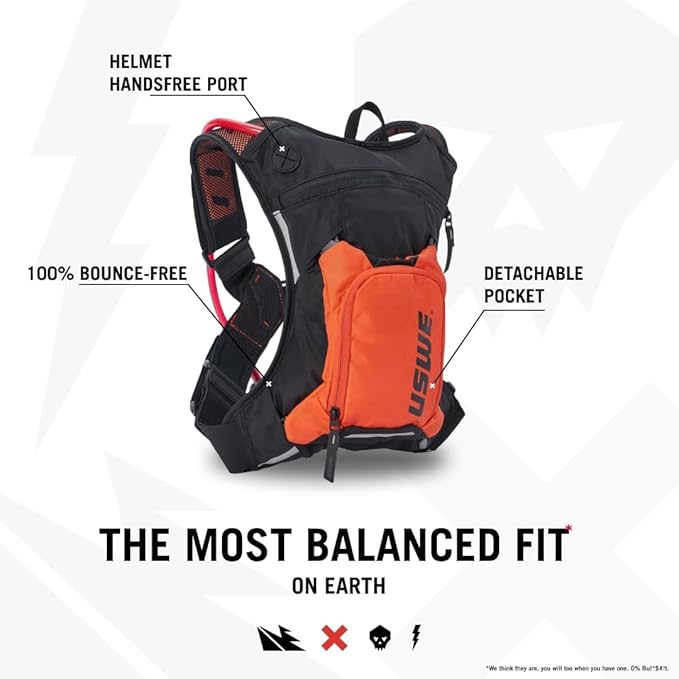 USWE Outlander Hydration Pack with Water Bladder, Hydration Backpack - Backpack for Cycling, MTB, Trail Running & More