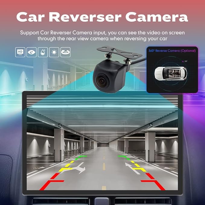 Kunfine CarPlay Android Auto Navigation Stereo GPS Radio Reverse Camera Display 13.1" QLED Touchscreen Headunit Tablet Pad Media Player for Subaru Forester 2007-2013, if Applicable Octa Core 6G+128G