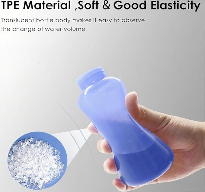 Portable Bidet for Travel-350ml Bottle with Adjustable Nozzle (Angled & Straight) , Gentle Portable Cleansing