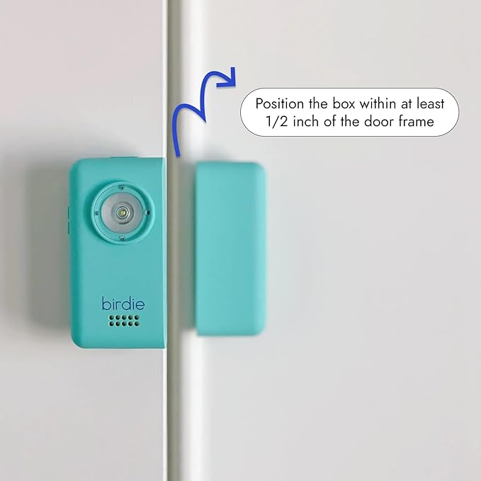 She's Birdie - The Original Personal Safety Door Alarm for Travel, at Home, or Window Security - Portable, Loud Siren, Flashing Light Alert + Built in Flashlight, Rechargeable, Rental Safe (Aqua)