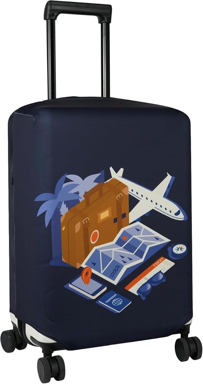HYPER VENTURE Washable Luggage Cover - Fashion Suitcase Protector Fits 31-32 Inch Luggage (Journey, XL)