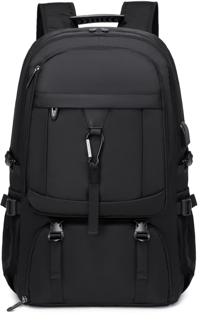 18.4 Inch gym backpack with shoe compartment,80L Multiple Compartments Backpacks, Airline Approved Carry on Travel Daypack Anti Theft with USB Charging Port,for Men Women Travel Work Business