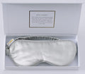 ZIMASILK Adjustable 100% 22 Momme Mulberry Silk Sleep Mask for Sleeping, Filled with Premium Mulberry Silk, Softest & Breathable Eye Sleeping Mask (Light Grey)