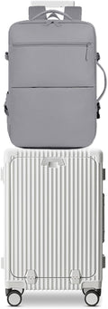 feilario 2 Piece Set 24in Aluminium Frame PC Hard Shell Spinner Wheels Luggage, Built-In TSA lock Carry on Suitcase, with Cup Holder, USB Port, Phone Holder