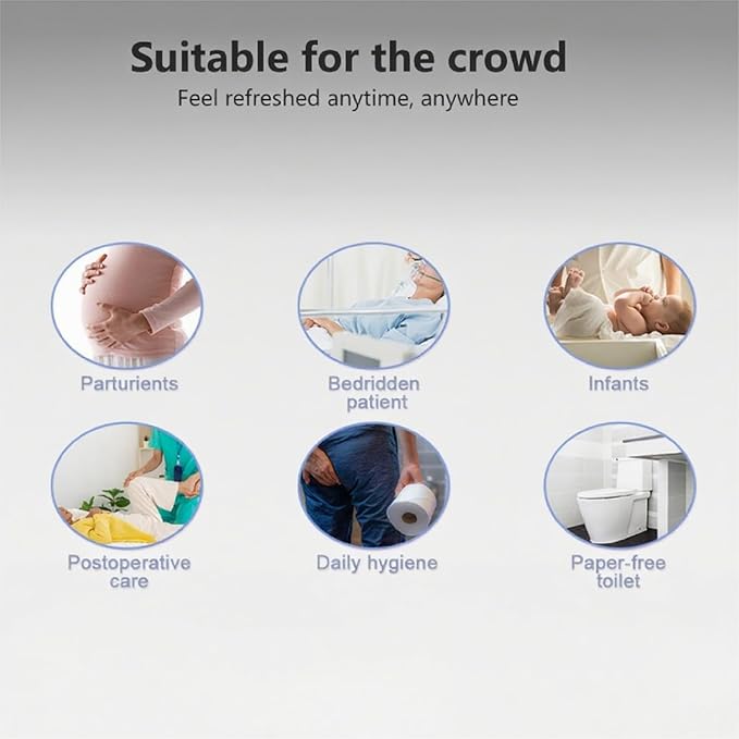 Portable Bidet for Travel-350ml Bottle with Adjustable Nozzle (Angled & Straight) , Gentle Portable Cleansing