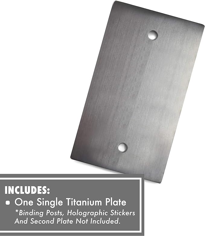 ColdTi - Titanium Bitcoin Seed Plate for Ultra-Secure Ethereum and Crypto Seed Phrase Storage - Premium Seed Phrase Metal - (Single Plate)