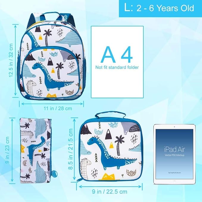 CCJPX Toddler Backpack for Boys Girls, Dinosaur Unicorn Cat Preschool Bookbag Kindergarten Cute School Bag