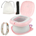 Travel Potty Seat for Toddler Portable Potty for Toddler Travel Portable Toilet Car Potty for Kids Boys Girls Foldable Potty Training Seat Potty Chair w Travel Bag 30 Garbage Bags for Camping Outdoor