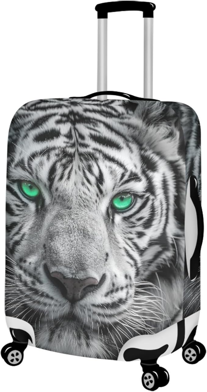 Tiger Animal 3D Printed Travel Luggage Suitcase Cover 22-25 Inch Cover Spandex Suit Case Protector for Carry On Luggage