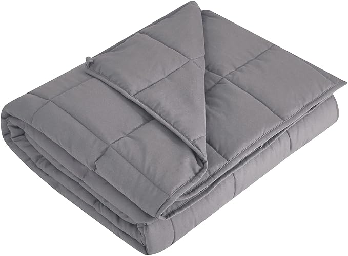 L'AGRATY Weighted Blanket Kids- 40"x60" 10lbs Cooling Breathable Microfiber Material with Glass Beads Small Blanket for All-Season Summer Fall Winter Soft Thick Comfort