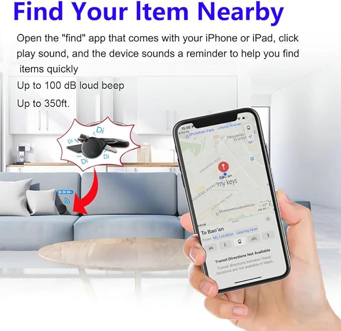 Air Tracker Tags-2Pack Smart Bluetooth Tracker,Smart Tag Item Finders with Find My(iOS Only) App,Smart Tag Locator Tracking Device,Keys Finder and Item Locator,for Luggage,Satchel,Backpack,Pets