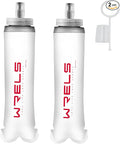Soft Flasks Soft Running Water Flask Collapsible Soft Water Bottles Small BPA-Free for Sports Hiking Hydration Pack 500 ml/17oz，300 ml/10oz（2pack-500ml,red）