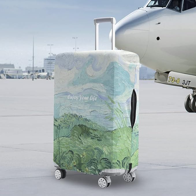 Travelkin Luggage Covers For Suitcase Tsa Approved,Suitcase Cover Protector Fit 18-32 Inch Luggage (Spring, M)