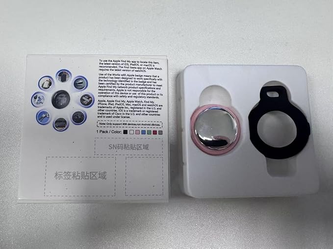 2025 New [Apple MFi Certified] (iOS Only) Air Tracker Tags-1 Pack, Bluetooth Tracker for Apple Find My, Replaceable Battery, Key Finder and Item Locator for Keys, Bags, Luggage, Wallet (Orange Pro)