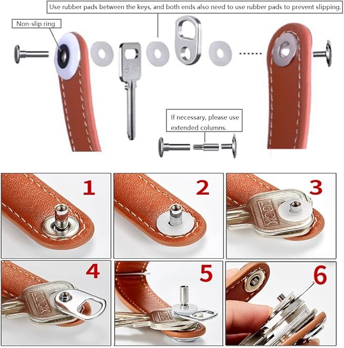 Compact Key Holder - Stylish & Practical Pocket Key Organizer With Secure Locking Mechanism. (Red/White/Blue)