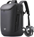 Travel Backpack for Women, Carry on Luggage 30L Flight Approved Water-resistant Lightweight Business Backpack Fits 17.3 Inch Laptop with Shoes Compartment, Black
